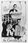 Chicago: Foto pubblicitaria del fisarmonicista Al Carsello, primi del ‘900